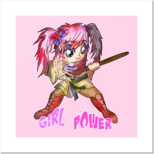 girl power elf fighter Posters and Art